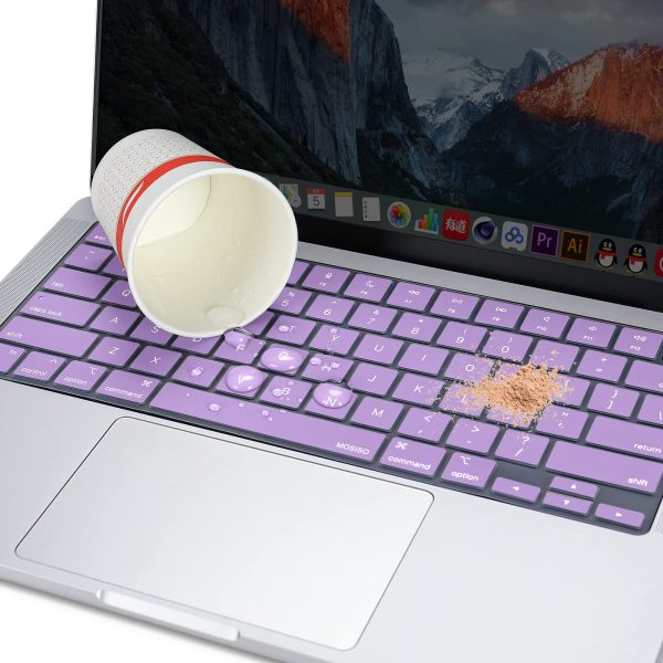Keyboard Cover Skin For MacBook Air Pro 13 13.6 14 15.3 16 A2442 A2779 A2485 A2780 A2681 A2941 M1 M2 2021 to 2023 purple - Image 6