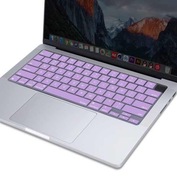 Keyboard Cover Skin For MacBook Air Pro 13 13.6 14 15.3 16 A2442 A2779 A2485 A2780 A2681 A2941 M1 M2 2021 to 2023 purple - Image 7