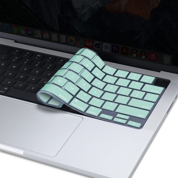 Keyboard Cover Skin For MacBook Air Pro 13 13.6 14 15.3 16 A2442 A2779 A2485 A2780 A2681 A2941 M1 M2 2021 to 2023 Mint Green - Image 3