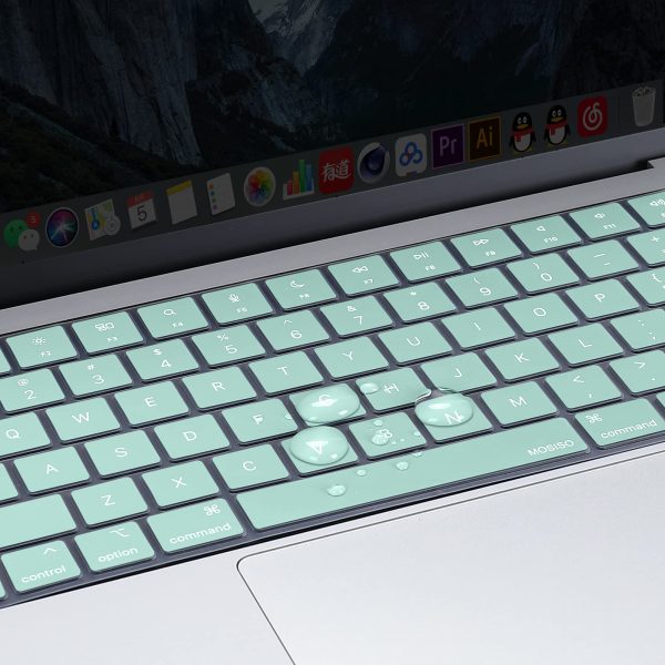 Keyboard Cover Skin For MacBook Air Pro 13 13.6 14 15.3 16 A2442 A2779 A2485 A2780 A2681 A2941 M1 M2 2021 to 2023 Mint Green - Image 4