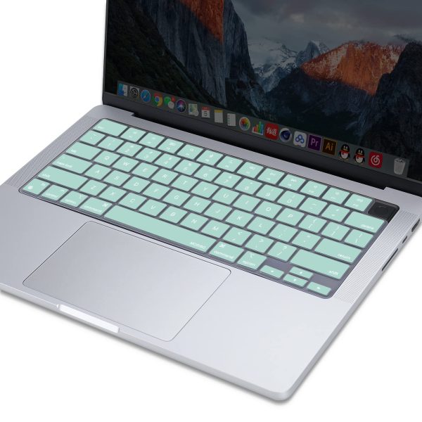 Keyboard Cover Skin For MacBook Air Pro 13 13.6 14 15.3 16 A2442 A2779 A2485 A2780 A2681 A2941 M1 M2 2021 to 2023 Mint Green - Image 7