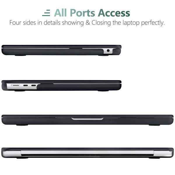 Suitable for  2023 2022 MacBook Air 13 inch case M2 Model A2681 Hard Shell Case Keyboard Cover Black - Image 6