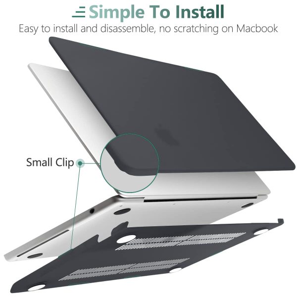 Suitable for  2023 2022 MacBook Air 13 inch case M2 Model A2681 Hard Shell Case Keyboard Cover Black - Image 7