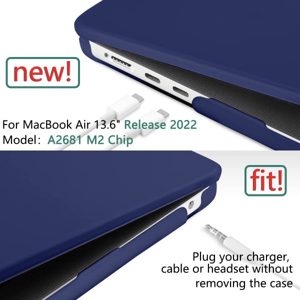 Suitable for  2023 2022 MacBook Air 13 inch case M2 Model A2681 Hard Shell Case Keyboard Cover Blue - Image 4