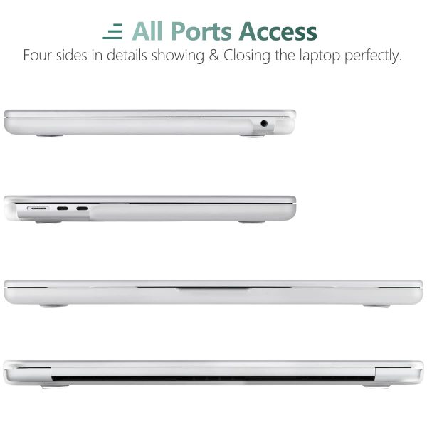 Suitable for  2023 2022 MacBook Air 13 inch case M2 Model A2681 Hard Shell Case Keyboard Cover White - Image 6