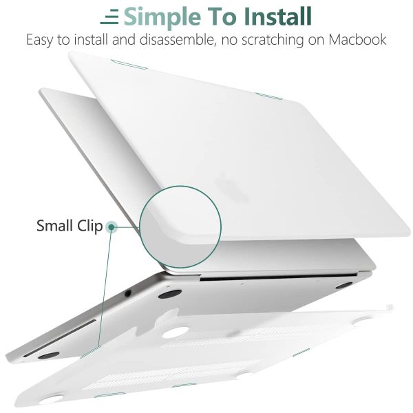 Suitable for  2023 2022 MacBook Air 13 inch case M2 Model A2681 Hard Shell Case Keyboard Cover White - Image 8