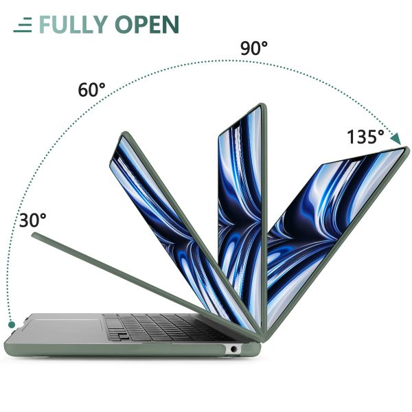 Suitable for  2023 2022 MacBook Air 13 inch case M2 Model A2681 Hard Shell Case Keyboard Cover Midnight Green - Image 6