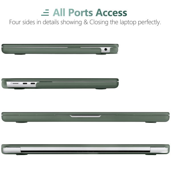 Suitable for  2023 2022 MacBook Air 13 inch case M2 Model A2681 Hard Shell Case Keyboard Cover Midnight Green - Image 7