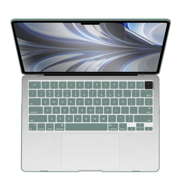 Suitable for  2023 2022 MacBook Air 13 inch case M2 Model A2681 Hard Shell Case Keyboard Cover Midnight Green - Image 10