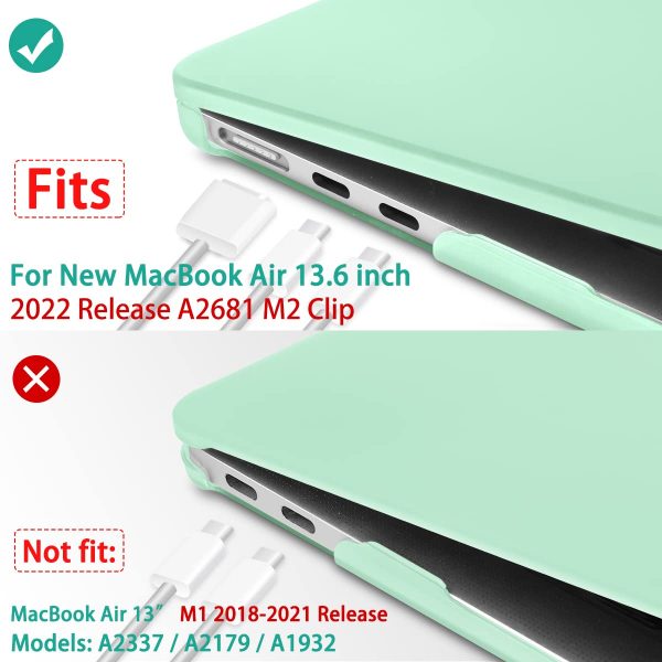 Suitable for  2023 2022 MacBook Air 13 inch case M2 Model A2681 Hard Shell Case Keyboard Cover Green - Image 4
