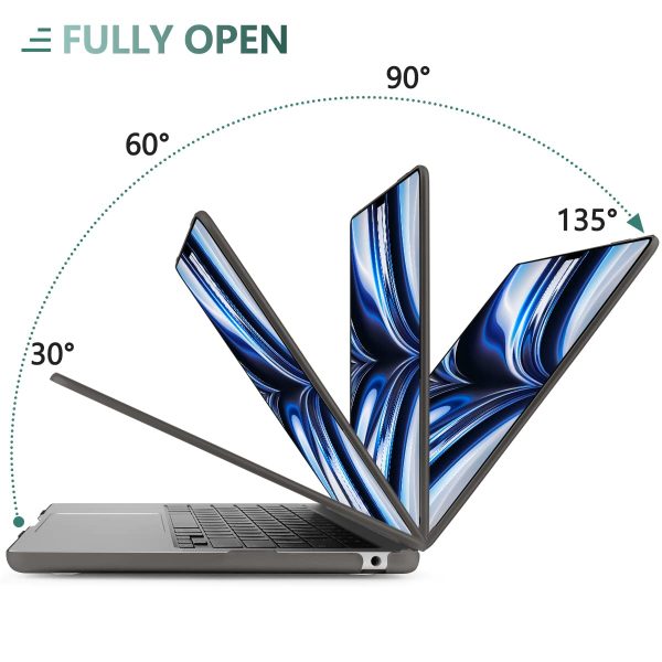 Suitable for  2023 2022 MacBook Air 13 inch case M2 Model A2681 Hard Shell Case Keyboard Cover Grey - Image 6