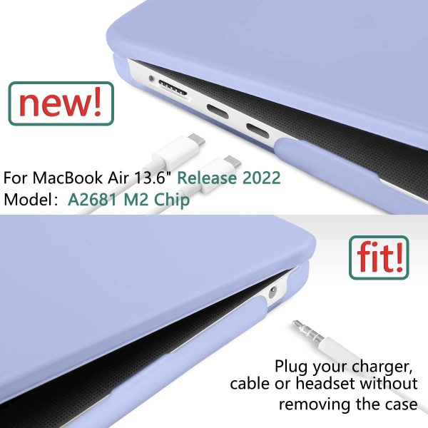 Suitable for  2023 2022 MacBook Air 13 inch case M2 Model A2681 Hard Shell Case Keyboard Cover - Image 4