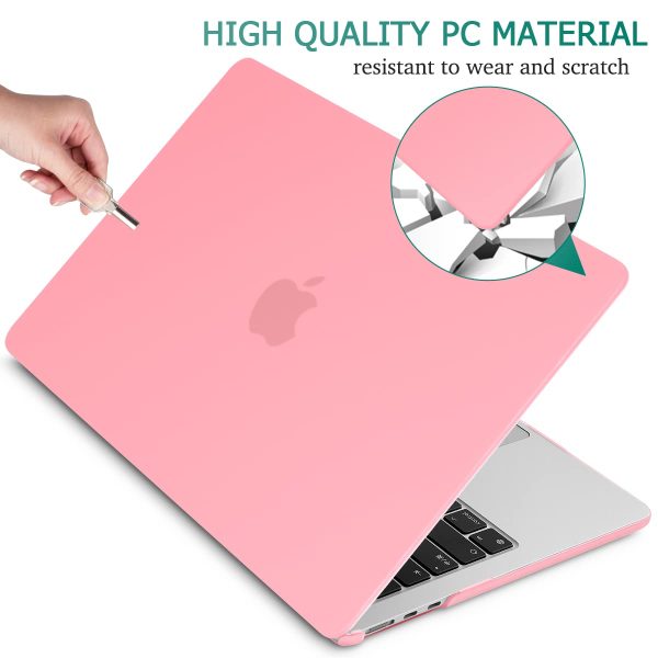Suitable for  2023 2022 MacBook Air 13 inch case M2 Model A2681 Hard Shell Case Keyboard Cover Pink - Image 7