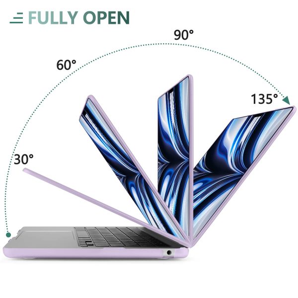 Suitable for  2023 2022 MacBook Air 13 inch case M2 Model A2681 Hard Shell Case Keyboard Cover Purple - Image 5
