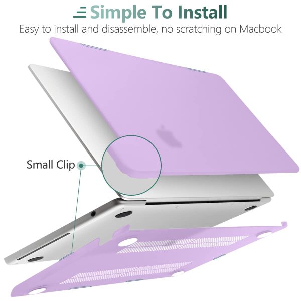 Suitable for  2023 2022 MacBook Air 13 inch case M2 Model A2681 Hard Shell Case Keyboard Cover Purple - Image 8