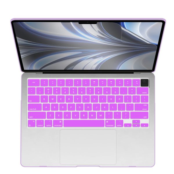 Suitable for  2023 2022 MacBook Air 13 inch case M2 Model A2681 Hard Shell Case Keyboard Cover Purple - Image 10