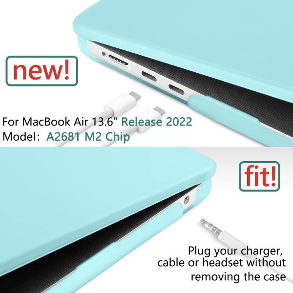 Suitable for  2023 2022 MacBook Air 13 inch case M2 Model A2681 Hard Shell Case Keyboard Cover Turquoise - Image 4