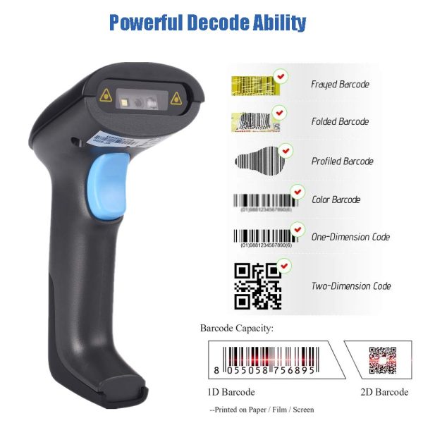 Wired Barcode QR Bar Code Screen Scanner Data 1D 2D Reader USB Cable Mobile Payment Store - Image 6