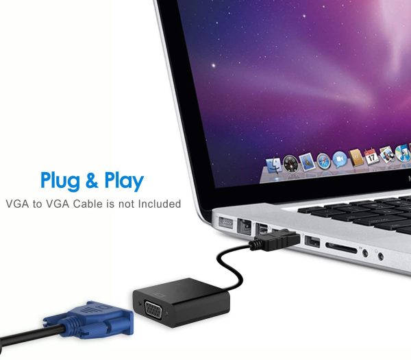 DisplayPort Male to VGA Female Gold-Plated DP Display Port to VGA Adapter - Image 4