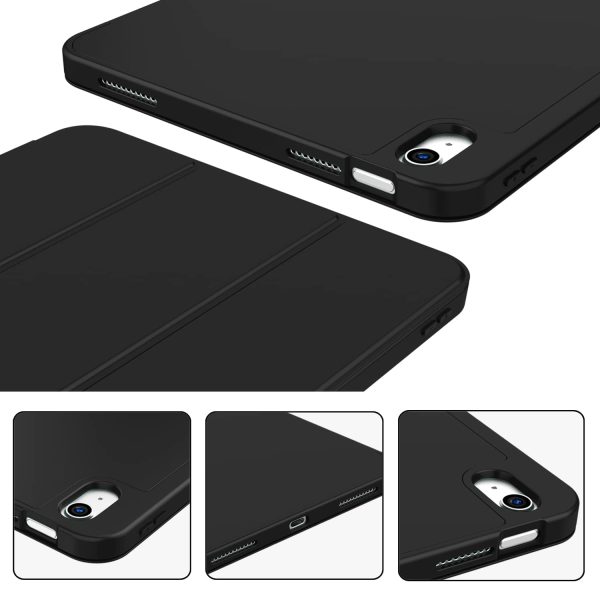 iPad 10th Case 10.9 Inch 2022 with Pencil Holder, Smart iPad Case with Soft TPU Auto Wake Sleep Black - Image 7