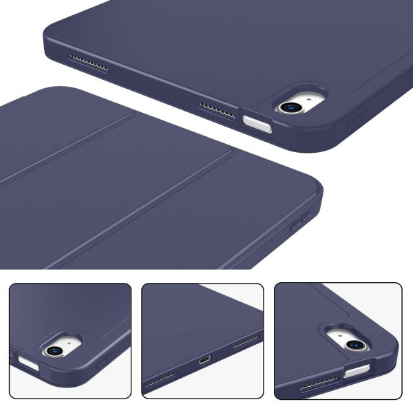 iPad 10th Case 10.9 Inch 2022 with Pencil Holder, Smart iPad Case with Soft TPU Auto Wake Sleep Dark Blue - Image 4