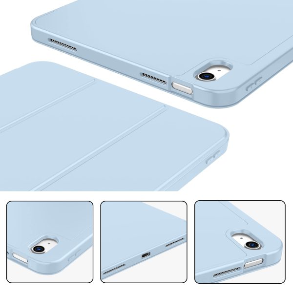 iPad 10th Case 10.9 Inch 2022 with Pencil Holder, Smart iPad Case with Soft TPU Auto Wake Sleep Sky Blue - Image 7