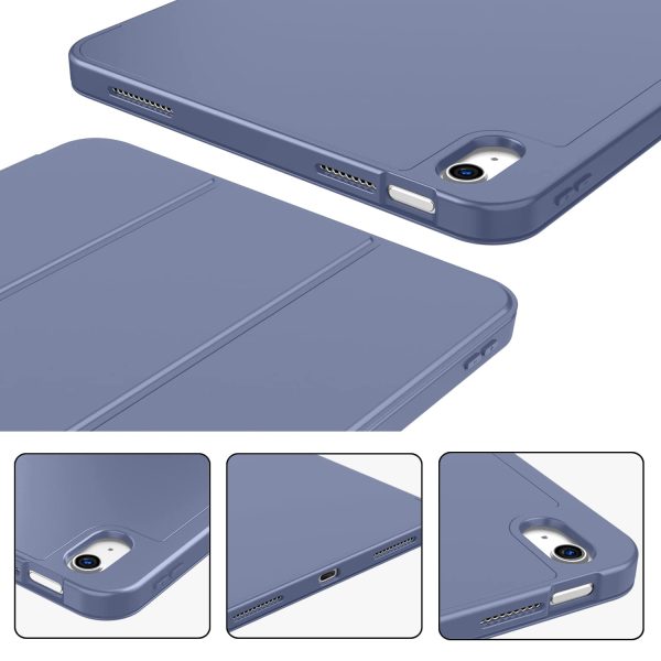 iPad 10th Case 10.9 Inch 2022 with Pencil Holder, Smart iPad Case with Soft TPU Auto Wake Sleep Lavender - Image 4