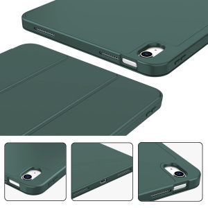 iPad 10th Case 10.9 Inch 2022 with Pencil Holder, Smart iPad Clear Case with Soft TPU Auto Wake Sleep Dark Green - Image 7