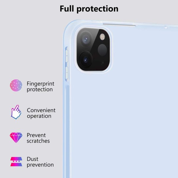 iPad Pro 11 Inch 2020 Soft Tpu Smart Premium Case Auto Sleep Wake Stand Cover Pencil holder ice blue - Image 6