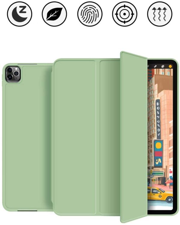 iPad Pro 11 Inch 2020 Soft Tpu Smart Premium Case Auto Sleep Wake Stand Cover Pencil holder Green - Image 2