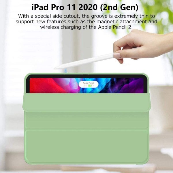 iPad Pro 11 Inch 2020 Soft Tpu Smart Premium Case Auto Sleep Wake Stand Cover Pencil holder Green - Image 4