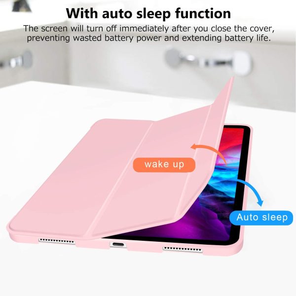 iPad Pro 11 Inch 2020 Soft Tpu Smart Premium Case Auto Sleep Wake Stand Cover Pencil holder Pink - Image 5