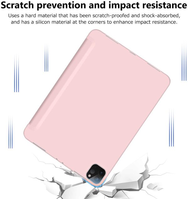 iPad Pro 11 Inch 2020 Soft Tpu Smart Premium Case Auto Sleep Wake Stand Cover Pencil holder Pink - Image 6