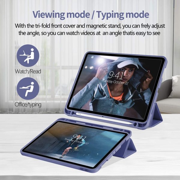 iPad Pro 11 Inch 2020 Soft Tpu Smart Premium Case Auto Sleep Wake Stand Cover Pencil holder Purple - Image 6