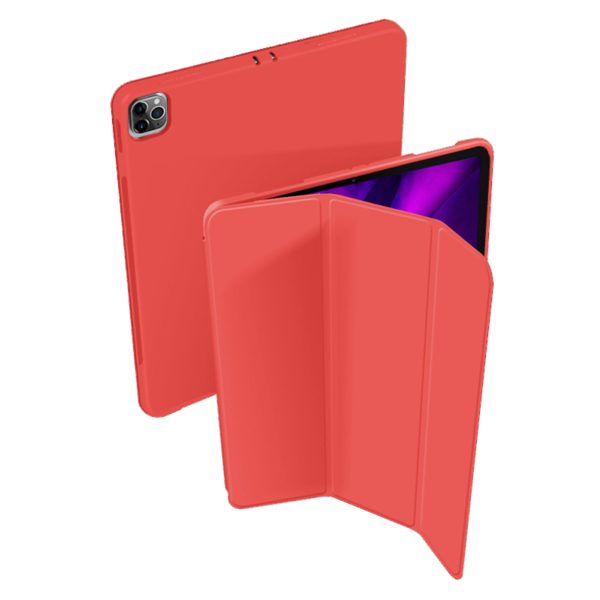 iPad Pro 11 Inch 2020 Soft Tpu Smart Premium Case Auto Sleep Wake Stand Cover Pencil holder Red - Image 4
