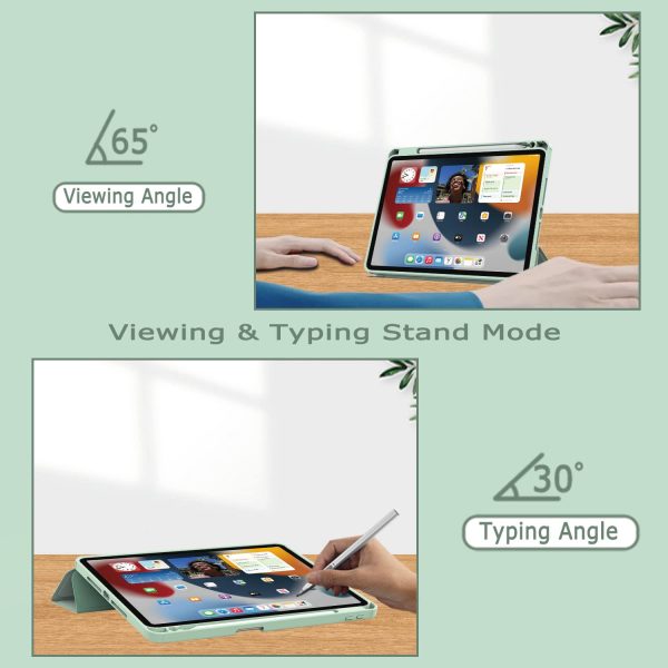 iPad Pro 11 Inch 2020-2022 Soft Tpu Smart Premium Case Auto Sleep Wake Stand Clear Cover Pencil holder Green - Image 6