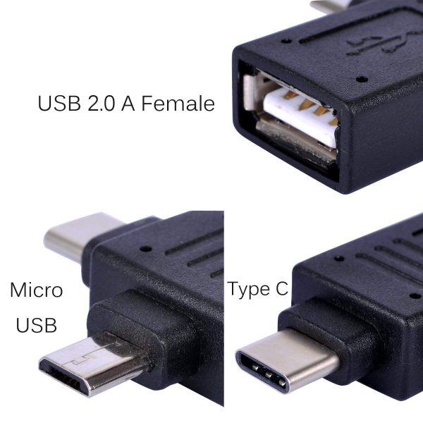 2in1 OTG Adapter Type C Micro USB Port male to USB Female - Image 6