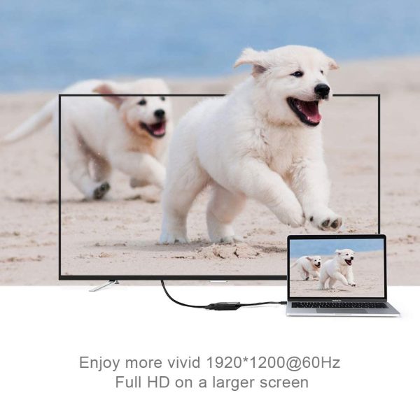 USB-C Type C USB 3.1 Male to VGA Female Monitor Projector Adapter Cable Macbook - Image 7