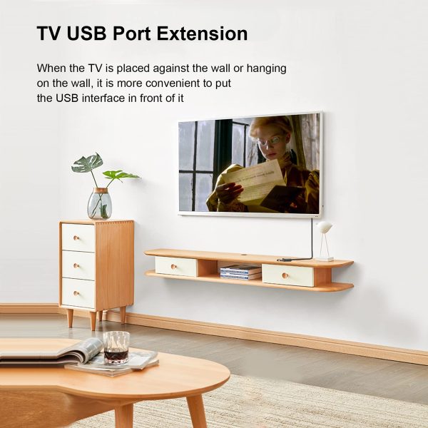 2PCS 20cm SuperSpeed USB 3.0 Male to Female Extension Data Cable Up and Down Angle - Image 6