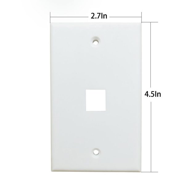 Ethernet Wall Plate 1 Port Cat6 Ethernet Cable Wall Plate Adapter - Image 3