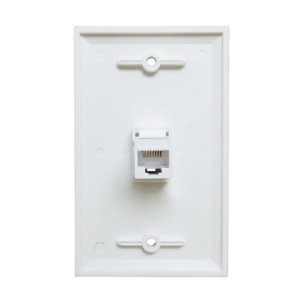 Ethernet Wall Plate 1 Port Cat6 Ethernet Cable Wall Plate Adapter - Image 4