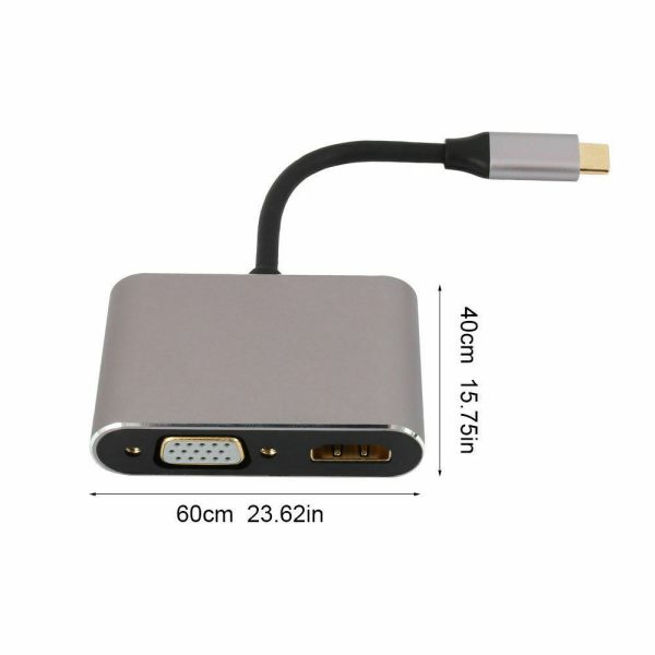 USB Type C to HDMI 4K VGA Adapter For Macbook Chromebook Pixel XPS 13 iPad Pro - Image 8