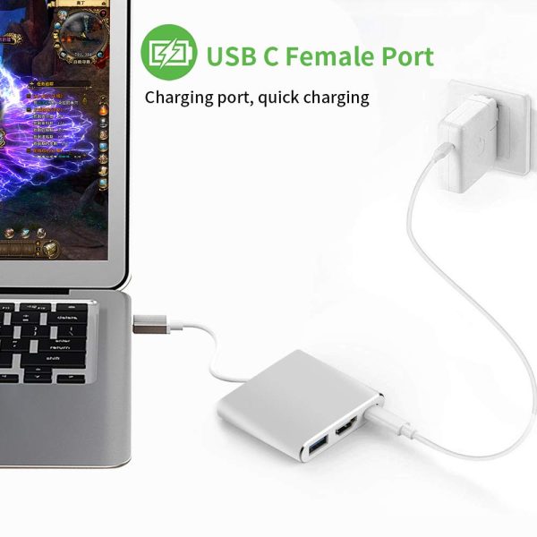 USB C to HDMI Adapter Type C AV Converter 4K HDMI USB 3.0 Port USB-C Female - Image 5