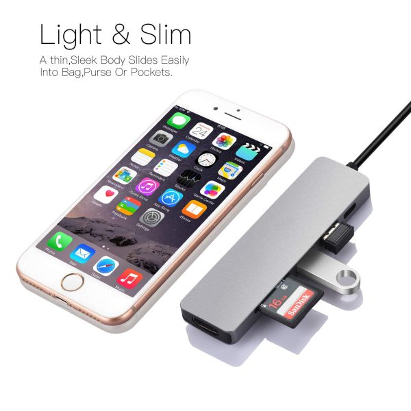 7 in 1 USB C Hub Adapter USB C 4K HDMI USB3.0 SD/TF Card Reader Dongle USB C Laptops MacBook - Image 3