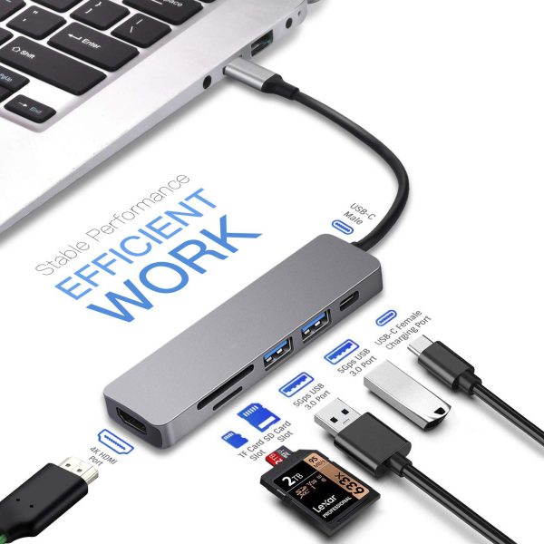 7 in 1 USB C Hub Adapter USB C 4K HDMI USB3.0 SD/TF Card Reader Dongle USB C Laptops MacBook - Image 6