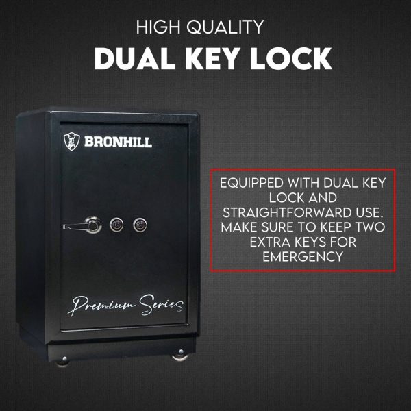 Dual Key Lock Safe Safety Box Security Code Lock Box Fire Proof Heavy Duty 80L - Image 4