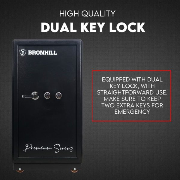Dual Key Lock Safe Box Fire Proof Safe Heavy Duty Key Lock Security 118L - Image 4