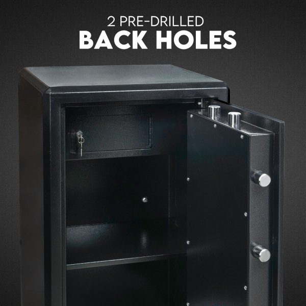 Dual Key Lock Safe Box Fire Proof Safe Heavy Duty Key Lock Security 118L - Image 6