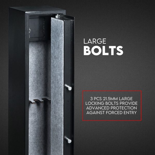 4 Rifle Gun Safe Iron Heavy Duty Firearm Security Digital Lockbox Premium CAT A+B - Image 5