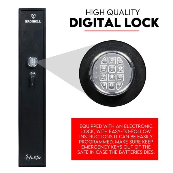 4 Rifle Gun Safe Iron Heavy Duty Firearm Security Digital Lockbox Premium CAT A+B - Image 6